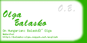 olga balasko business card